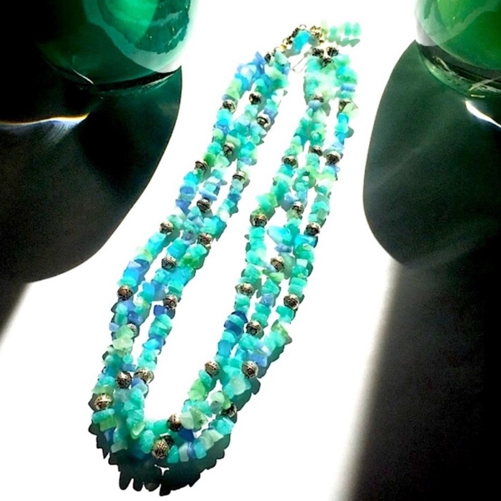 Artisan Aquamarine Gemstone Necklace